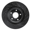 R1 05-13 Cadillac XLR Front Left Drilled & Slotted Black Brake Rotor