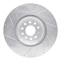 DFC 12-25 Audi S3 (USA/Canada) Front Right Drilled & Slotted Silver Brake Rotor