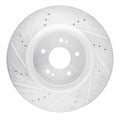 DFC 08-15 Mitsubishi Lancer Front Left Drilled & Slotted Silver Brake Rotor