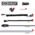 XK Glow Fiber Optic Roll 6pc LED Head XKchrome Controlled Fiber Optic LED Accent Light Kit 2pc 6ft