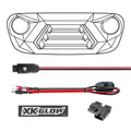 XK Glow JL Wrangler & Gladiator JT XKCHROME LED Grill Kit (Dual Mode)
