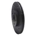 R1 01-10 Chrysler PT Cruiser Front Right Drilled & Slotted Black Brake Rotor