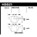 Hawk 10-15 BMW 760Li / 11-15 BMW B7 Alpina/B7 Alpina xDrive Performance Ceramic Front Brake Pads