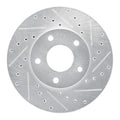 R1 02-07 Nissan X-Trail (Mexico) Front Right Drilled & Slotted Silver Brake Rotor