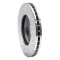 R1 02-07 Nissan X-Trail (Mexico) Front Right Drilled & Slotted Silver Brake Rotor