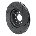 DFC 05-25 Audi TT Front Left Drilled & Slotted Black Brake Rotor