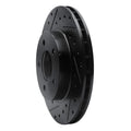 R1 93-97 Chrysler Intrepid Front Left Drilled & Slotted Black Brake Rotor