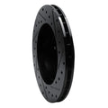 R1 93-97 Chrysler Intrepid Front Left Drilled & Slotted Black Brake Rotor