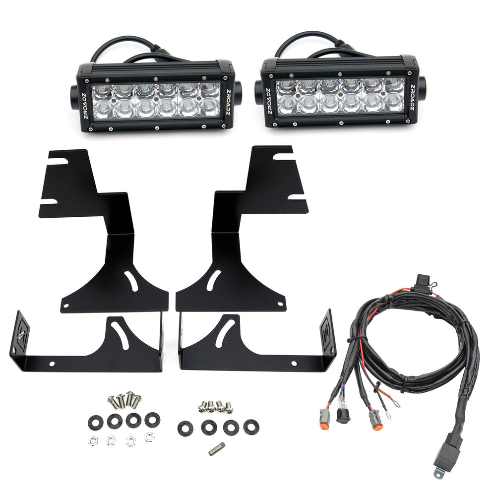 ~(6 lbs. 16X9X7)~ 2015-2017 CHEVROLET COLORADO: Rear Bumper/Frame LED Light Bar Mounts - 8 IN Opening - Swivel Adjustments - to Mount 6 IN Zroadz LED or similar light - Bolt On Easy Install - For Rear View and Distance Visibility