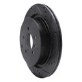 R1 05-16 Land Rover Discovery (Latin America) Rear Right Drilled & Slotted Black Brake Rotor