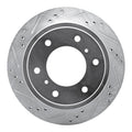 R1 Concepts Brake Rotor Drilled and Slotted Silver Fits Mitsubishi Montero