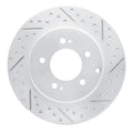 R1 17-19 Kia Cadenza Rear Right Drilled & Slotted Geoperformance Rotor