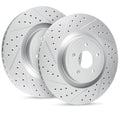 R1 17-19 Kia Cadenza Rear Right Drilled & Slotted Geoperformance Rotor