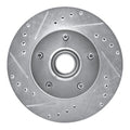 R1 1978-1990 Buick Skylark Front Left Drilled & Slotted Silver Brake Rotor