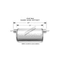 MagnaFlow 4 X 9in. Oval Straight-Through Performance Exhaust Muffler 14377
