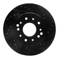 R1 63-82 Chevrolet Camaro Front/Rear Right Drilled & Slotted Black Brake Rotor