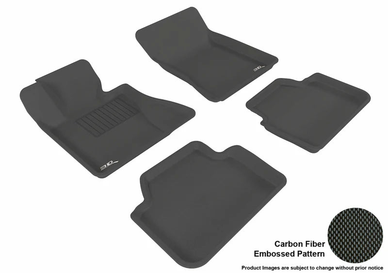 3D MAXpider 2004-2010 BMW X3 E83 Kagu 1st & 2nd Row Floormats - Black