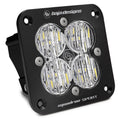 Flush Mount LED Light Pod White Amber Lens Wide Cornering Pattern Squadron Sport Baja Designs