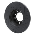 R1 68-76 Mercedes-Benz 220 Front Left Drilled & Slotted Black Brake Rotor