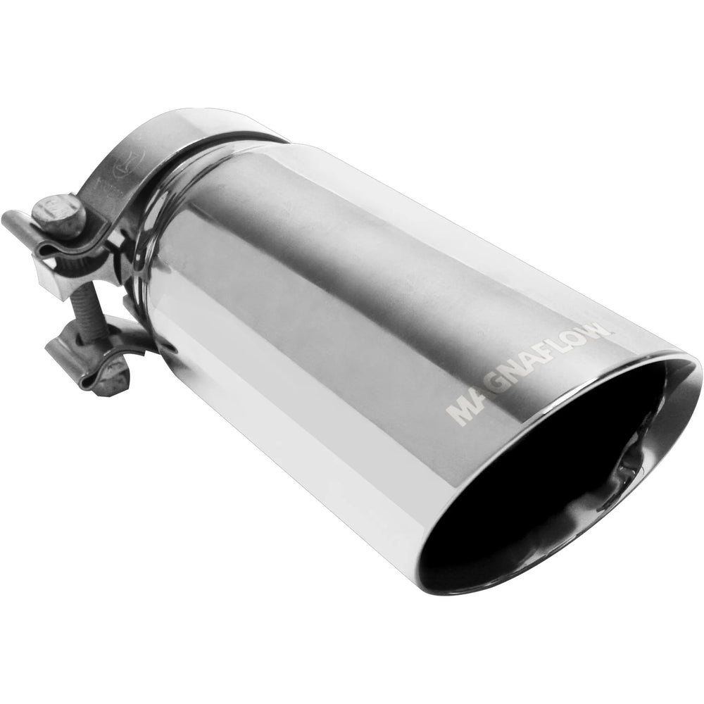 Exhauast Tip: 3.5" double wall; True Bolt-On Tips; fits 2.5" thru 2.75" tail pipe