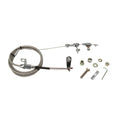 48IN HITECH BLACK STAINLESS HOUSING AOD BLOWER DRIVE KICKDOWN CABLE W/ BLACK FI