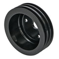 CHEVY 283350 SB CRANKSHAFT PULLEY 3 GROOVE LONG WATER PUMP ALUMINUM BLACK