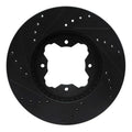 R1 91-97 Acura CL Front Right Drilled & Slotted Black Brake Rotor