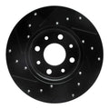 R1 76-77 BMW 320I (USA/Canada) Front Right Drilled & Slotted Black Brake Rotor