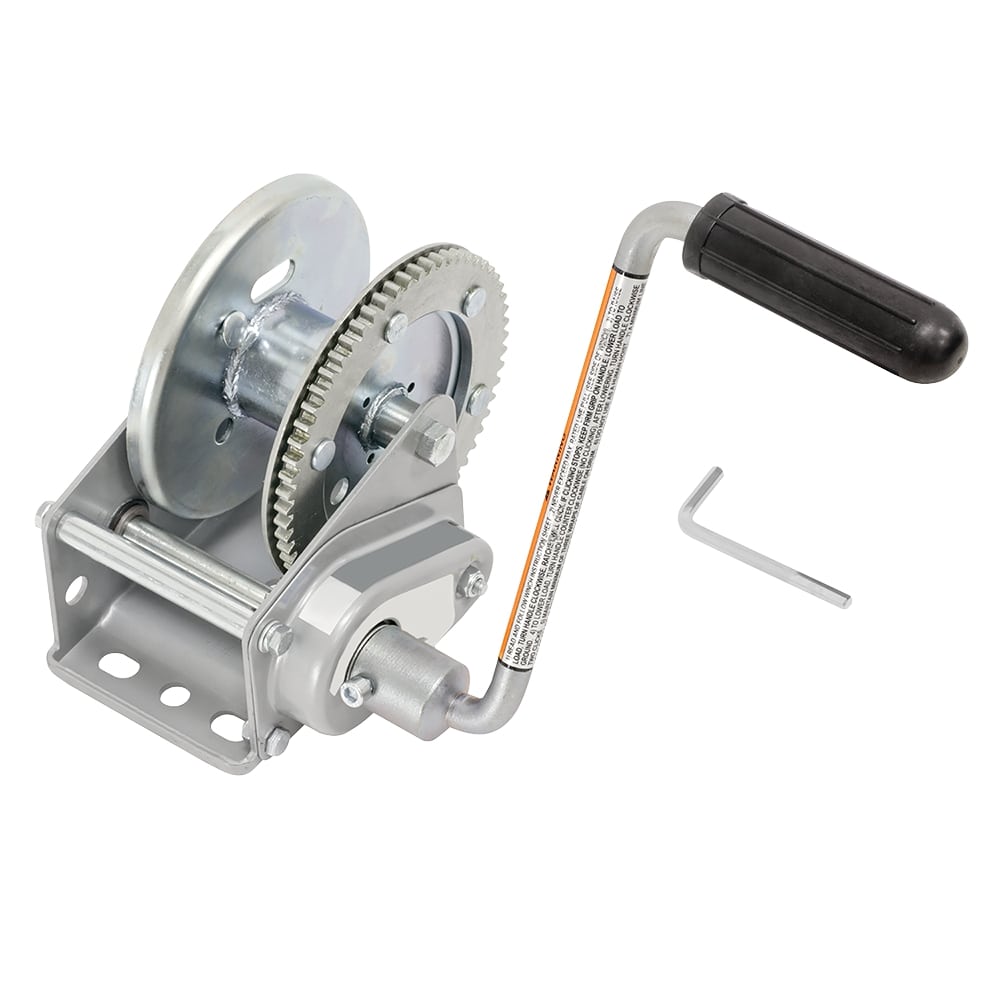 1500LB STANDARD SERIES TRAILER WINCH W/SELF ACTIVATING BRAKE (CABLE NOT INCLUDED)