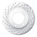 R1 Concepts Brake Rotor Drilled and Slotted Silver