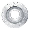 R1 Concepts Brake Rotor Drilled and Slotted Silver