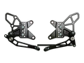 Vortex Racing 09-12 Kawasaki ZX600 Ninja ZX-6R Adjustable Rearsets- Black