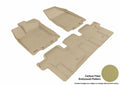 3D MAXpider 2013-2019 Nissan Pathfinder Kagu 1st & 2nd Row Floormats - Tan