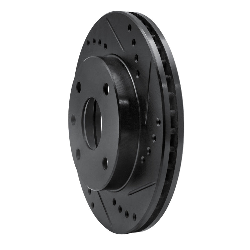 R1 04-10 Chevrolet Optra (Mexico) Front Right Drilled & Slotted Black Brake Rotor