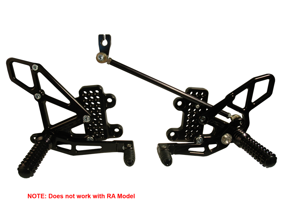 Vortex Racing 07-23 Honda CBR600 RR Adjustable Rearsets- Black