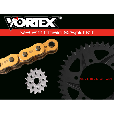 Vortex Racing V3 2.0 Chain and Sprocket Kit 2910-17,435CK-45,G525SX3-116- Gold