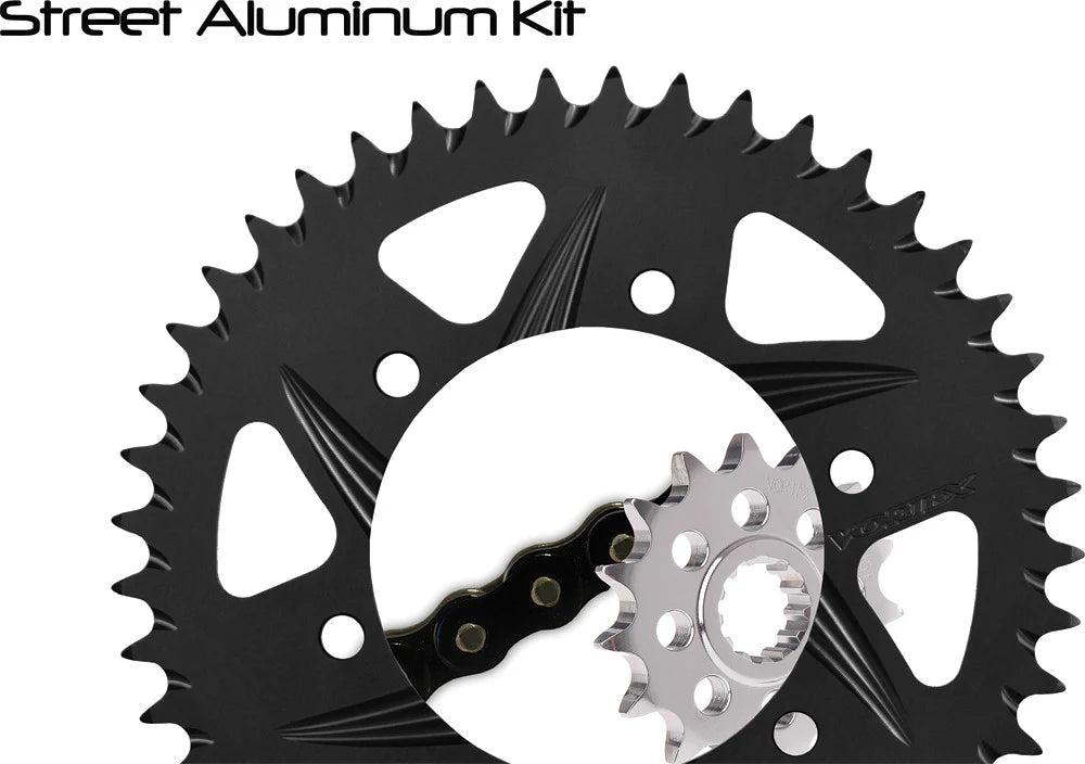 Vortex Racing V3 2.0 Chain and Sprocket Kit 3273-15,251AK-41,520RX3-114- Black