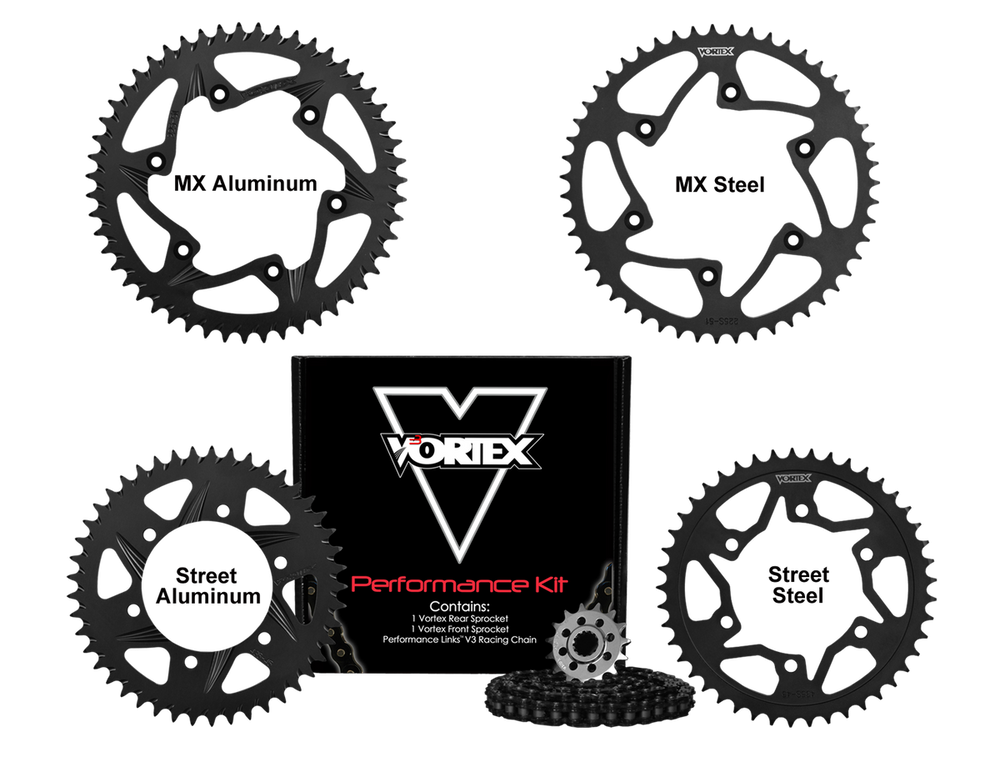 Vortex Racing V3 2.0 Chain and Sprocket Kit 3270-16,452AK-41,520RX3-110- Black