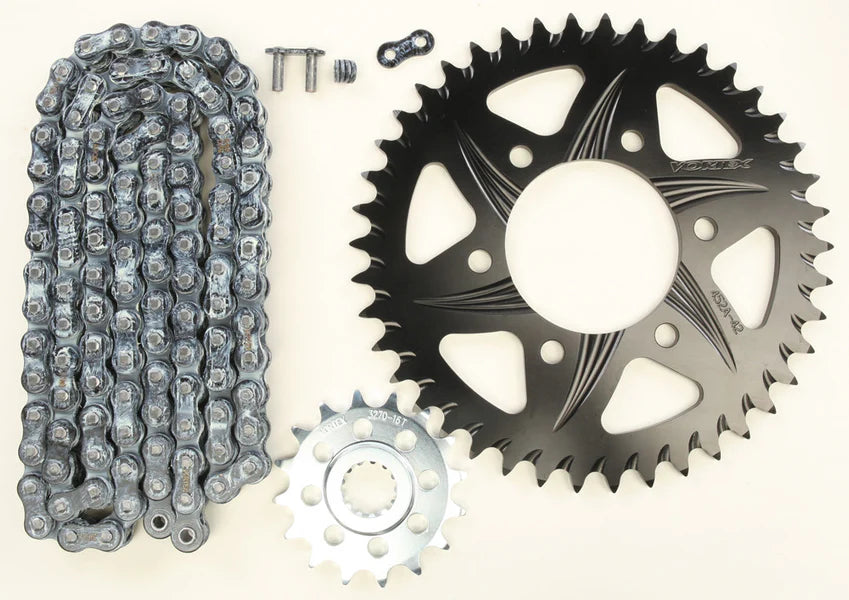 Vortex Racing V3 2.0 Chain and Sprocket Kit 3270-16,452AK-42,520RX3-108- Black
