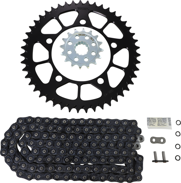 Vortex Racing V3 2.0 Chain and Sprocket Kit 3567-16,435CS-43,525SX3-114- Black