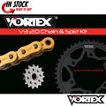 Vortex Racing V3 2.0 Chain and Sprocket Kit 3289-15,435K-43,G520RX3-116- Gold