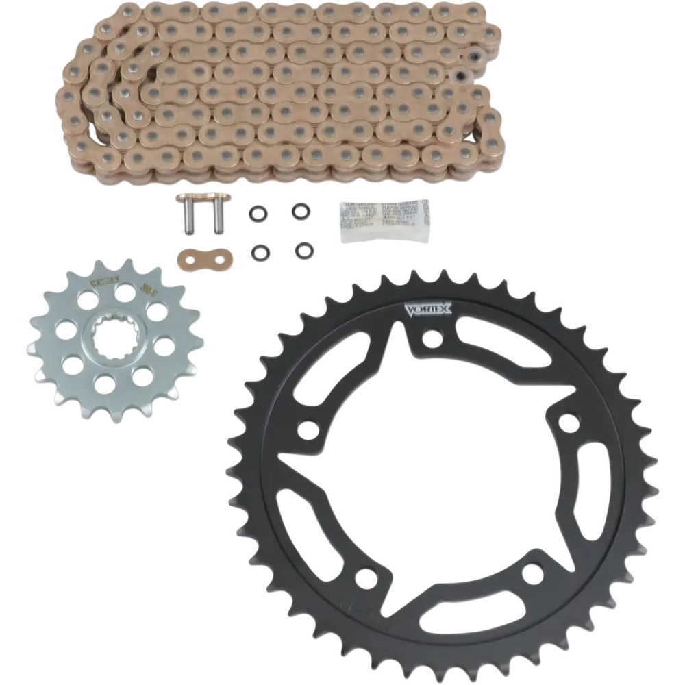 Vortex Racing V3 2.0 Chain and Sprocket Kit 2910-17,435CS-43,G525SX3-114- Gold