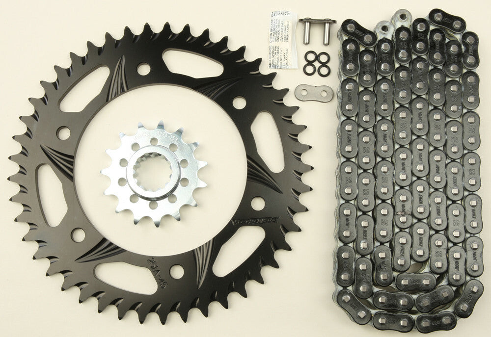 Vortex Racing V3 2.0 Chain and Sprocket Kit 3270-16,526AS-47,520RX3-116- Black