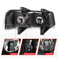ANZO 2003-2017 Chevy Express Crystal Headlight Black
