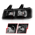 ANZO 2003-2017 Chevy Express Crystal Headlight Black