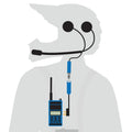 Rugged Radios ENDURO Moto Kit - Includes Helmet Kit and Compact Harness Cable without Radio