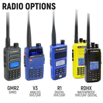 Rugged Radios ENDURO Moto Kit - Includes Helmet Kit and Compact Harness Cable without Radio