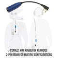Rugged Radios ENDURO Moto Kit - Includes Helmet Kit and Compact Harness Cable without Radio
