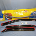 AVS 07-16 GMC Acadia Ventvisor Outside Mount Front & Rear Window Deflectors 4pc - Chrome