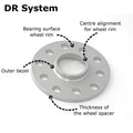 H&R 10mm DR Hub Adaptor Adapts 72.5 Center Bore Vehicle to 74 Center Bore Wheel